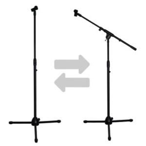 2in1 일자 T자 겸용 마이크스탠드 마이크거치대 연결부까지 올스틸 4kg MS-STD09