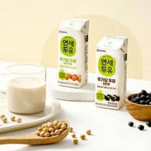 연세두유 무가당 두유 190mL 검은콩 24팩 + 오리지널 24팩