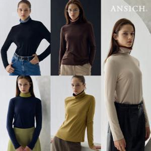 안지크26FW 컬러 엣지 소프트 웜기모 터틀넥 5종