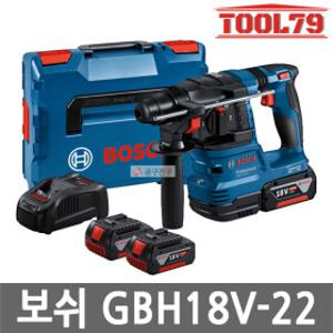 보쉬 GBH18V-22 충전 로터리 해머드릴 18V 5.0Ah 2개 BL모터 무선 경량 GBH18V-22 GBH18V-22