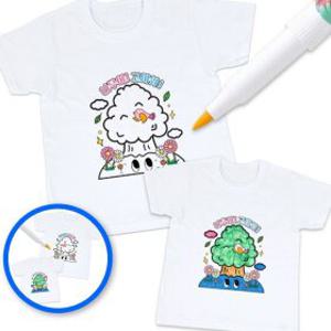 3WC 어린이티셔츠 꾸미기 DIY 만들기 재료 나무 자연 미술수업 돌봄교실티셔츠 유치원미술 미술놀이키트 반