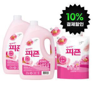 (10%결제할인) 피죤 섬유유연제 핑크로즈 3.1L x 2 + 2.3L x 2
