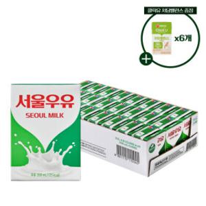 (증정)서울우유 멸균우유 200ml x 24개 + 클릭유 저당밸런스 140ml x 6개