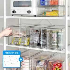 1+1 프리미엄 투명 서랍 팬트리 정리함 보관함 펜트리 수납함 다용도 리빙박스