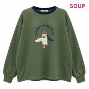 (SOUP)(신세계타임스퀘어점패션관)해피 독 프린팅 퍼프 티셔츠 (S69TS14)