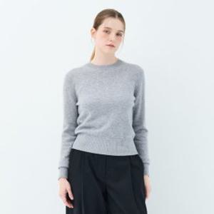 (UNIT)(대전신세계)캐시미어 100 캐시미어 베이직 크루넥 헤더 풀오버 (ZFKKCN00BC-M/GREY)