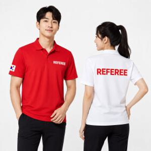 REFEREE 레프리(심판) 레터링 반팔 카라 티셔츠