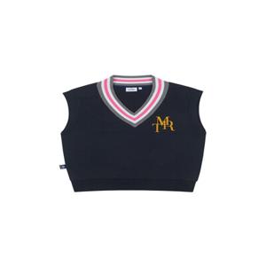 Collar Point V-Neck Vest_Navy (Q0C410149)