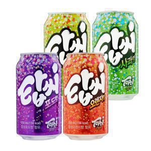 탑씨 4종 350ml 24캔+24캔 총48캔 오렌지 포도 파인애플 사과 탄산음료 뚱캔