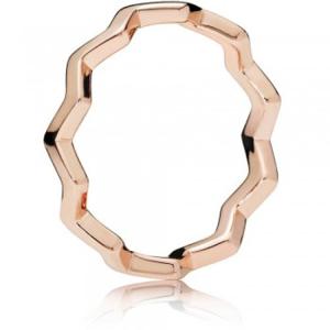 <<빠른배송_선물포장>> Pandora 14k Rose Gold-plated Polished Zigzag 레이어드 Ring