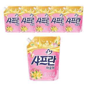 [샤프란 아로마 섬유유연제 바닐라 핑크 리필, 2.1L, 6개