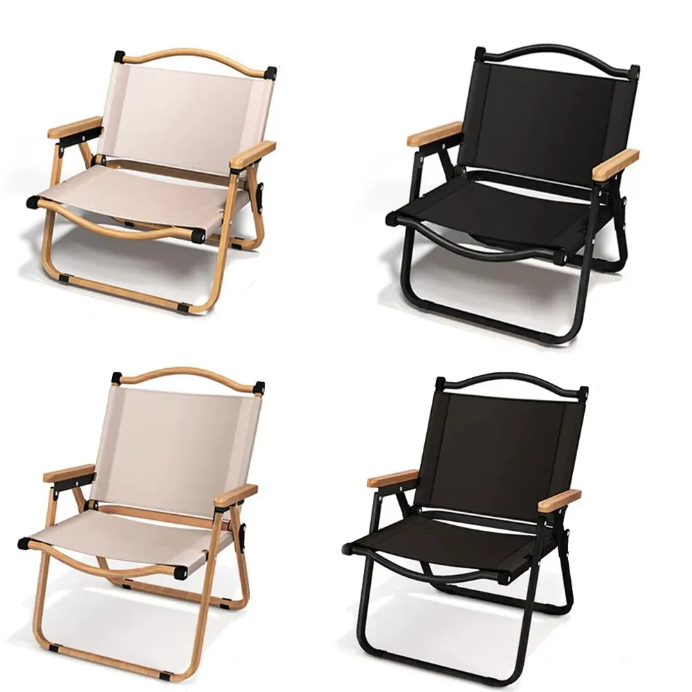 휴대용 캠핑 의자, 알루미늄 합금 목재 그레인 접이식 의자, 야외 캠핑 장비, 코미테 의자, 2 개, 1 개