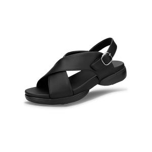 [나르지오워킹화] 크로스샌들 블랙 여성 분리형바닥 기능성신발 무릎이 편한 신발 가벼운 신발