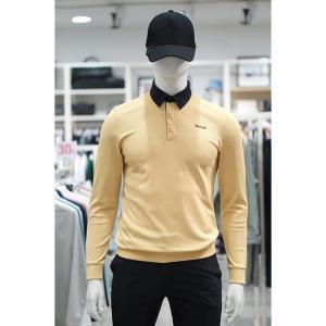 [여주점][볼빅]골프웨어 남성 골프 사각 JQD 긴팔 카라 티셔츠 SN203