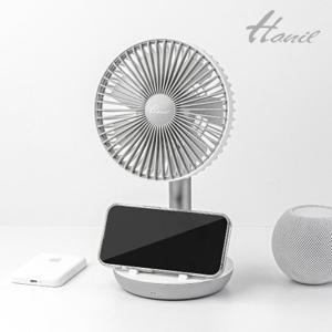 [공식] 한일전기 휴대폰 무선충전 무소음 BLDC 사무실 탁상용 미니 선풍기