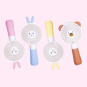 귀여운 곰돌이 토끼 손풍기 핸디형 선풍기 동물 캐릭터 어린이 초등학생 유아 단체 선물