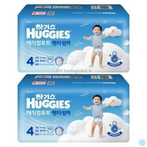 하기스 매직컴포트 썸머 4단계 팬티 기저귀 52p 2팩