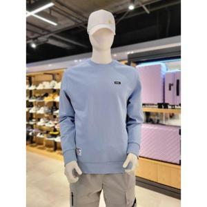 (정품신상) 내셔널지오그래픽 남녀공용 폴하스 베이직 스몰 로고 맨투맨 티셔츠 N231USW010 STORM BLUE