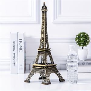 1pc 에펠탑 조각상, 장식용 금속 파리 프랑스 에펠탑 모형 조각품 레플리카 스탠드 홀더 케이크 토퍼 테이블 장식 선물 파티 홈 장식용