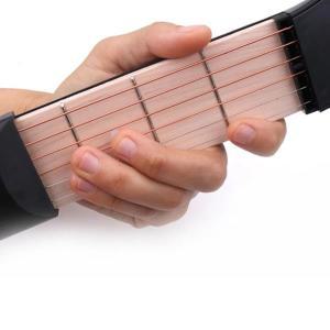 포켓 기타 연습 넥 미니 6 프렛 코드 트레이너 연주용 핑거링 훈련 도구