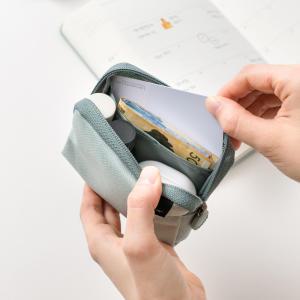 바이풀 멀티 포켓 에어팟 동전 지폐 카드 홀더 케이스 미니 지퍼 파우치 지갑 v4