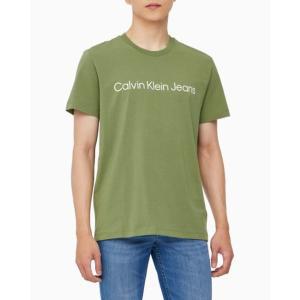 [갤러리아] [캘빈클라인 진]남성 레귤러핏 인스티튜셔널 로고 스트레치 반팔 티셔츠(J321612)