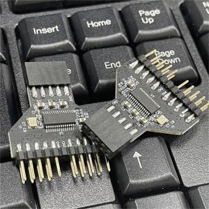 마더보드 USB 9핀 2.0 암 검정색 인터페이스 헤더 분배기 12