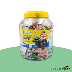 뽀롱뽀롱 뽀로로 비타민C 1.2g x 500정 복숭아맛 키즈비타민 간식 대용량 선물 유치원 V