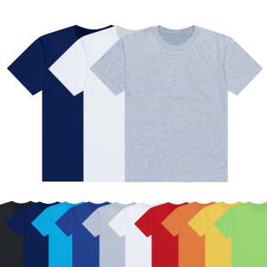 언룩 남녀공용 20수 순면 무지 라운드 반팔 티셔츠 S-2XL 10color