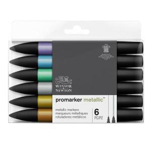 Winsor & Newton Promarkers 트윈 팁 마커펜, 6 색 12 색 블렌더 아티스트 브러시 펜