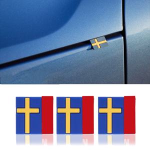 자동차 스티커 스웨덴 국기 장식 엠블럼, 자동차 문짝 트렁크 전면 그릴, 볼보 EX90 XC40 XC60 XC90 V90 S90 S60 V60 V40, 5 개, 10 개