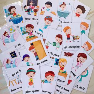 아기 몬테소리 장난감 학습 교육 카드, 만화 영어 플래시 카드, 어린이 동물 조기 교육 장난감 0-3 세