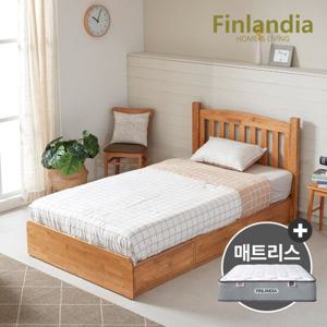 핀란디아 탠디 슈퍼싱글 침대 SS(서랍형)+독립형매트리스