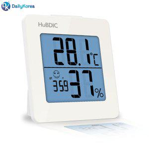 휴비딕 시계 온습도계 HT-1 화이트 실내 온도 측정 디지털 알람 육아 출산 D