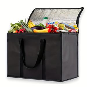 슈퍼마켓 쇼핑에 이상적인 신선 식품, 음료, 채소, 해산물을 위한 이중 뜨거운/차가운 사용이 가능한 휴대용 열차단 쿨러 가방
