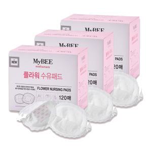 마이비 플라워 수유패드 종이박스, 60매, 3개