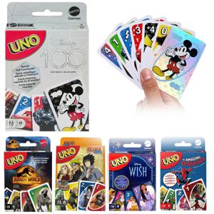 마텔 우노 디즈니 100 디즈니 위시 게임 카드, 가족 재미있는 엔터테인먼트 보드 게임 포커, 어린이 장난감, 카드 놀이, 신제품