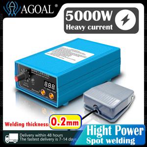 휴대용 고출력 휴대용 스폿 용접기, 5000W, 0-800A 전류 조절식 용접기, 18650 배터리용