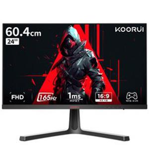 KOORUI 60.45cm 게이밍 모니터 FHD 리얼 165HZ VA 24E4 블랙