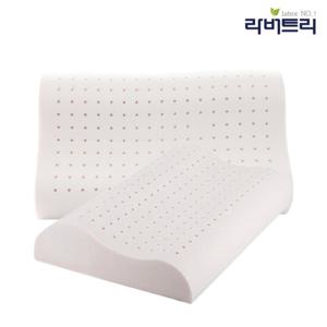 라버트리 2개세트 천연라텍스 굴곡형 경추베개 (중)