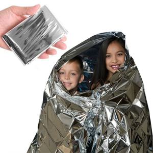 비상 담요 Mylar 열 야외 생존 응급 처치 키트, 구조 공간 포일 캠프 하이킹 등산객 버그 아웃 가방, 열 유지