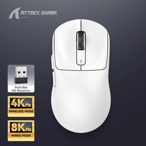 Attack Shark X3Pro X3 경량 무선 마우스, Win, Xbox, PS, Mac용, 트라이 모드 연결 매크로 게이밍 마우스, PAW3395, 26000dpi