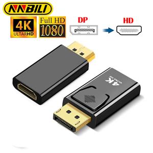 NNBILI 디스플레이 포트 HDMI 호환 어댑터 DP 수-암 HD TV HDMI 호환 비디오 오디오 케이블, PC TV 노트북용, 4K1080P