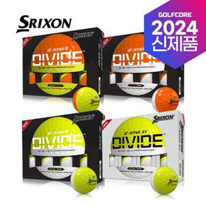 [2024년신제품]스릭슨 SRIXON Z-STAR / Z-STAR XV DIVIDE 반반칼라 3피스 골프볼-12알