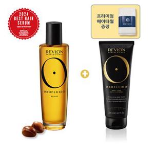 레브론 프로 오로플루이도 아르간오일 일릭서 세럼 100ml 세트(바디크림&헤어타올 증정)