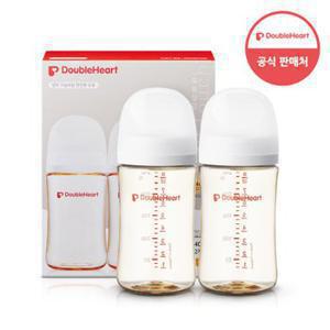 더블하트 모유실감 3세대 PPSU 젖병 베이직  트윈팩 240ml 제뉴인화이트 (젖꼭지미포함)