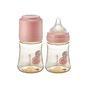 마더케이 젖병 트윈팩 180ml 유꼭지 연핑크, 2개, 1개