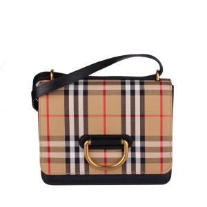 [BURBERRY] 스몰 빈티지 체크 가죽 D링 백 4076641