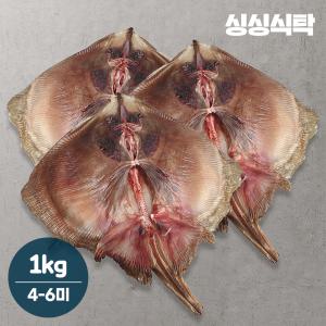 [싱싱식탁] 자연산 쫀득 반건조 간재미 1kg (4-6미)