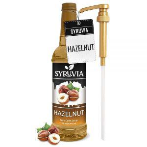 SYRUVIA Syruvia 헤이즐넛 시럽 - 커피 맛, 751.2ml(25온스), 코셔, 글루텐 프리, 커피, 음료, 소다, 디저